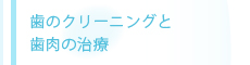 歯のクリーニングと歯肉の治療